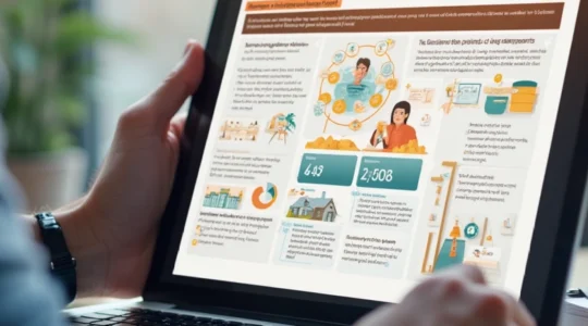 personne qui regarde des informations sur sa tablette